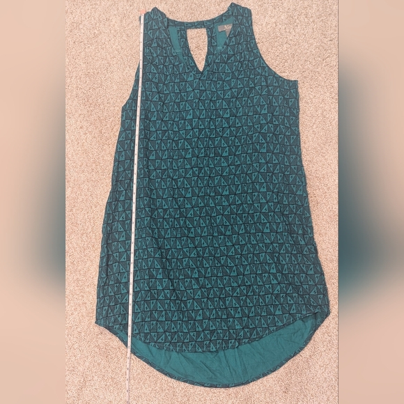 Natural Reflections Teal Geometric Tunic - Picture 6 of 8